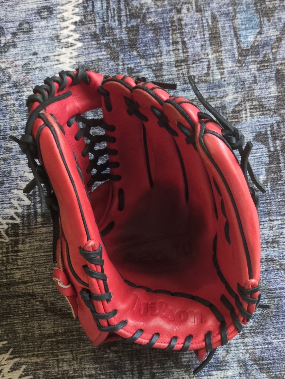 Wilson CJ Wilson Pitchers Glove with New Black Lacing. 12inch. Rare